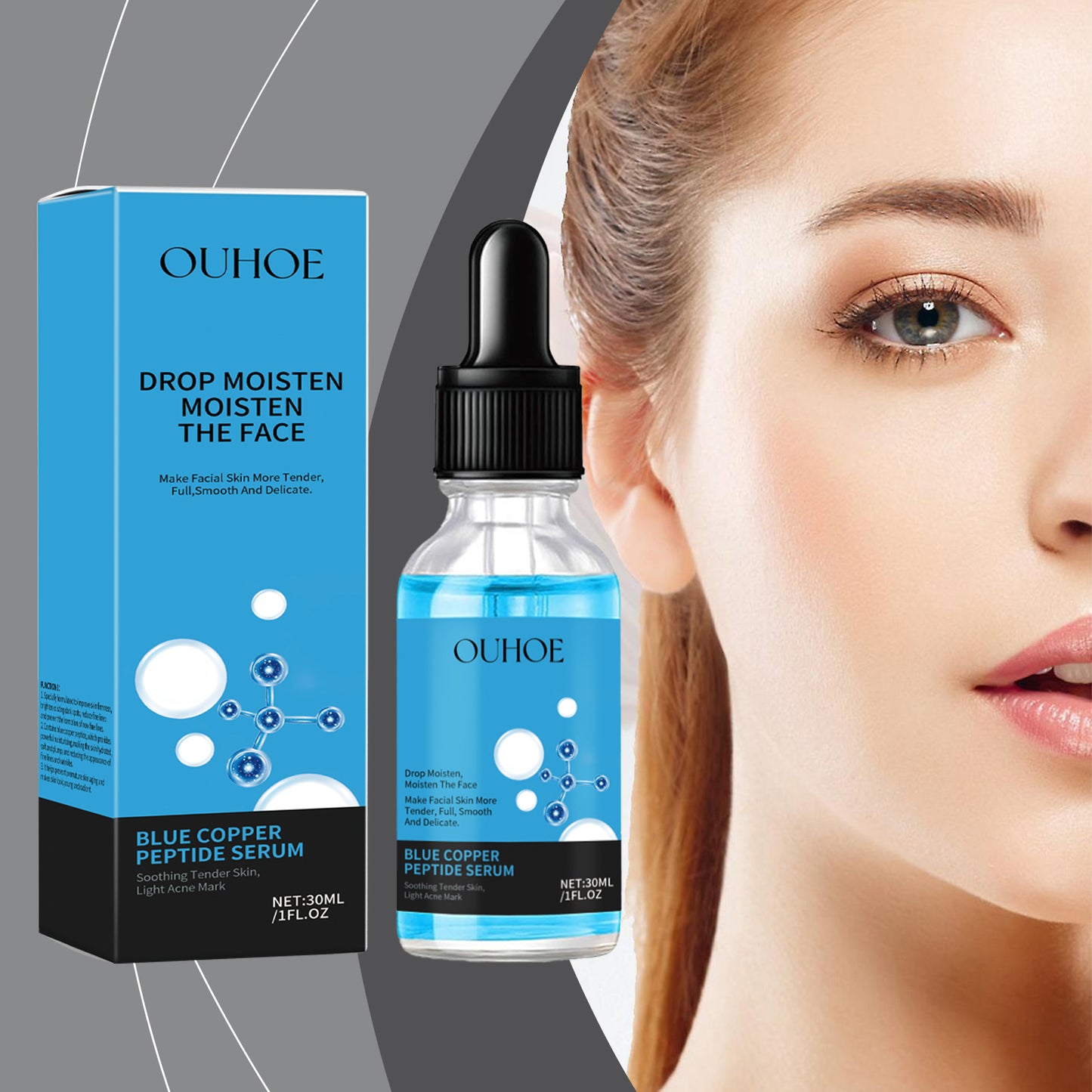 Copper Peptide Repair Serum - Hydrating & Firming Facial Skin Care 30ml