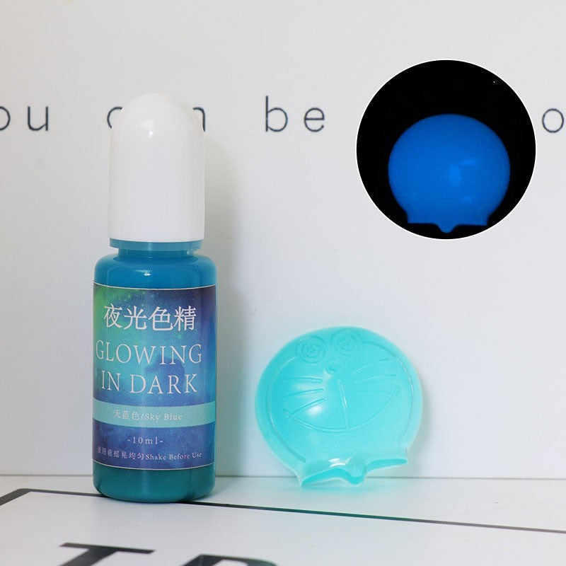 Luminous Resin Pigment for UV & Dark Glow Crafts - 20 Colors, 10ml