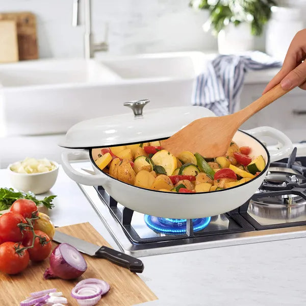 Enameled Cast Iron Dutch Oven, 3.8 Quart Oven Pot With Lid, Non Stick