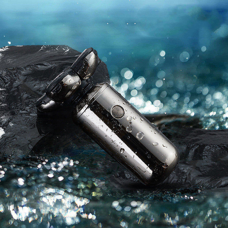 Digital Intelligent 5-Blade Electric Shaver – Silver, USB Rechargeable