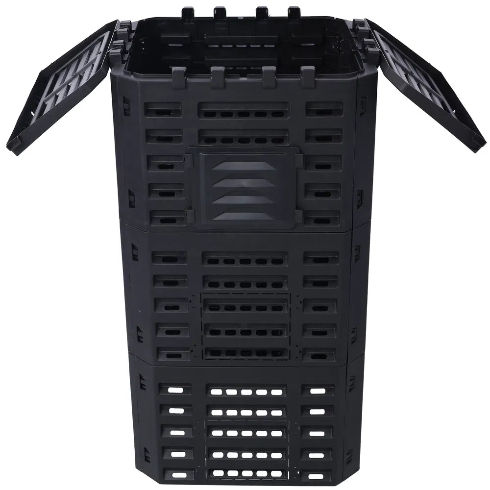 132 Gallon Outdoor Composter Bin - Recycled Plastic, Easy Assembly