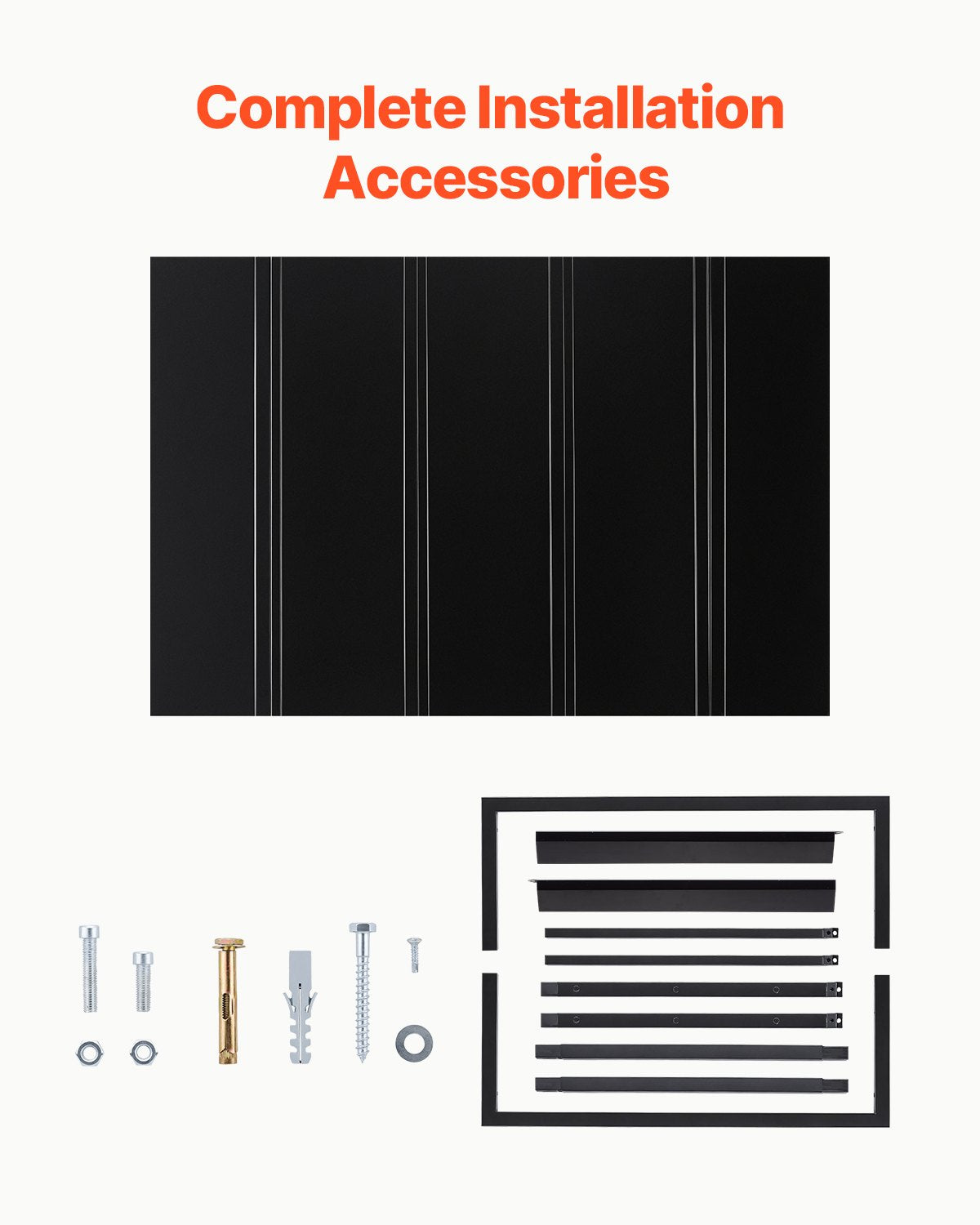 Outdoor Steel Window Awning 56x24 Inch Anti-Rust Door Canopy for Weather Protection