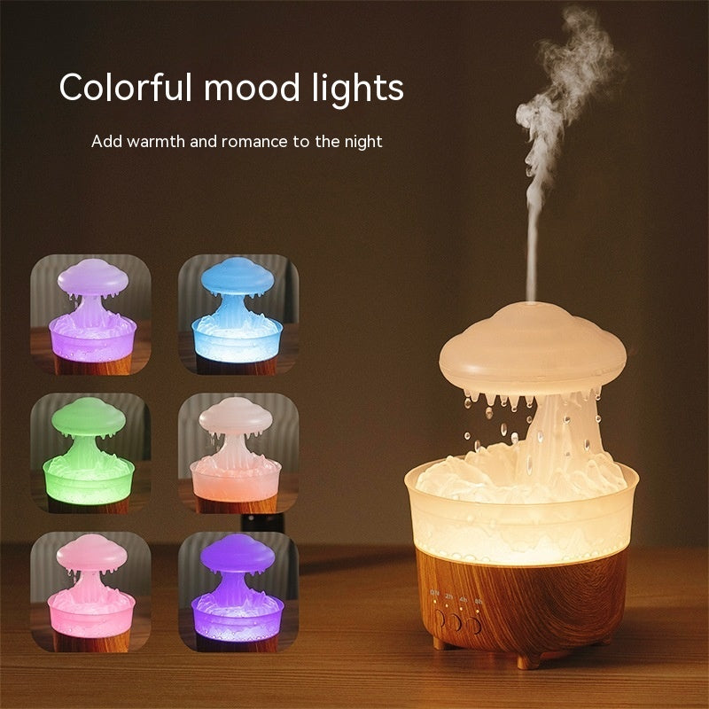 Colorful Rain Cloud Humidifier with Remote Control for Home & Office