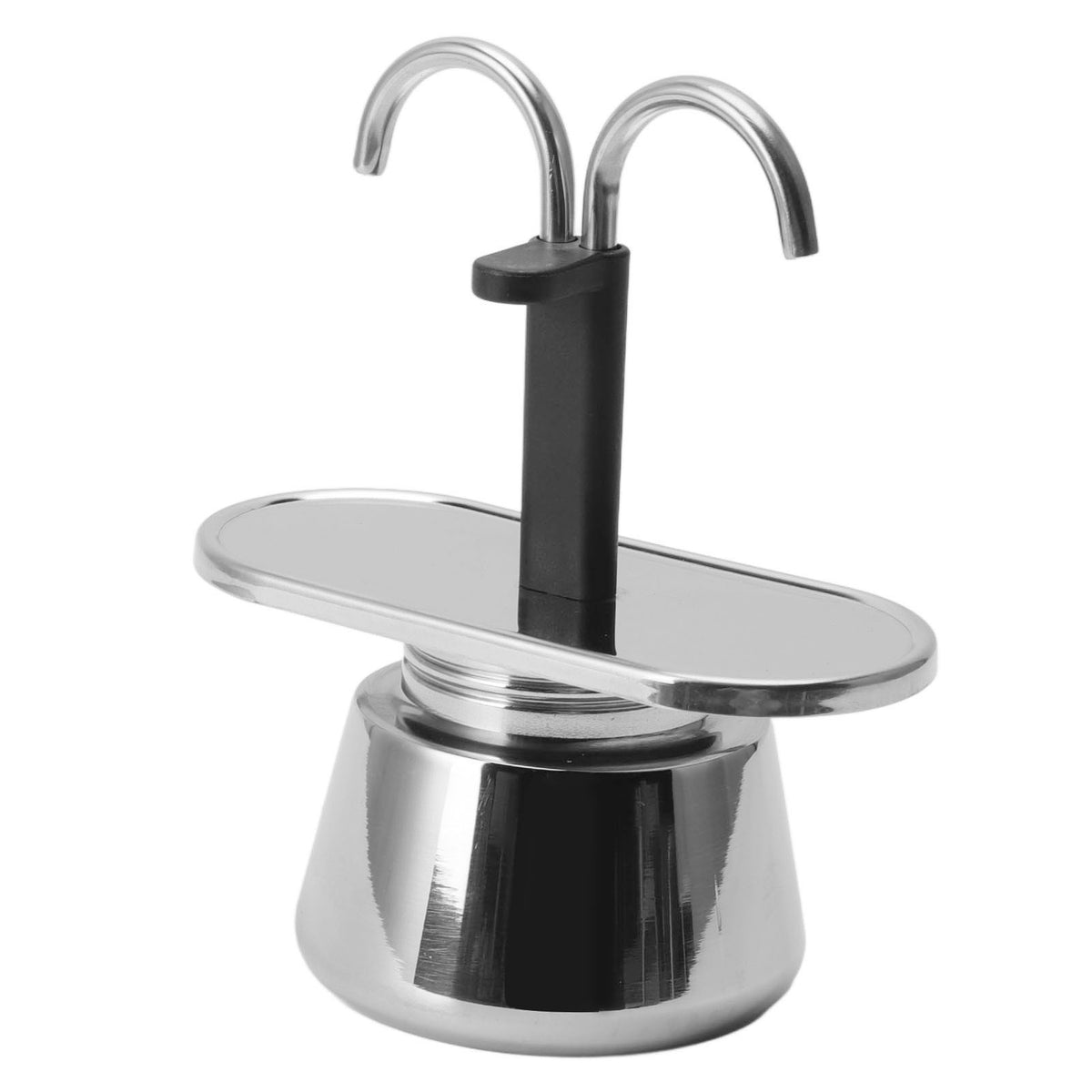 Double Head Stainless Steel Coffee Pot 100ml Stovetop Italian Coffee Maker