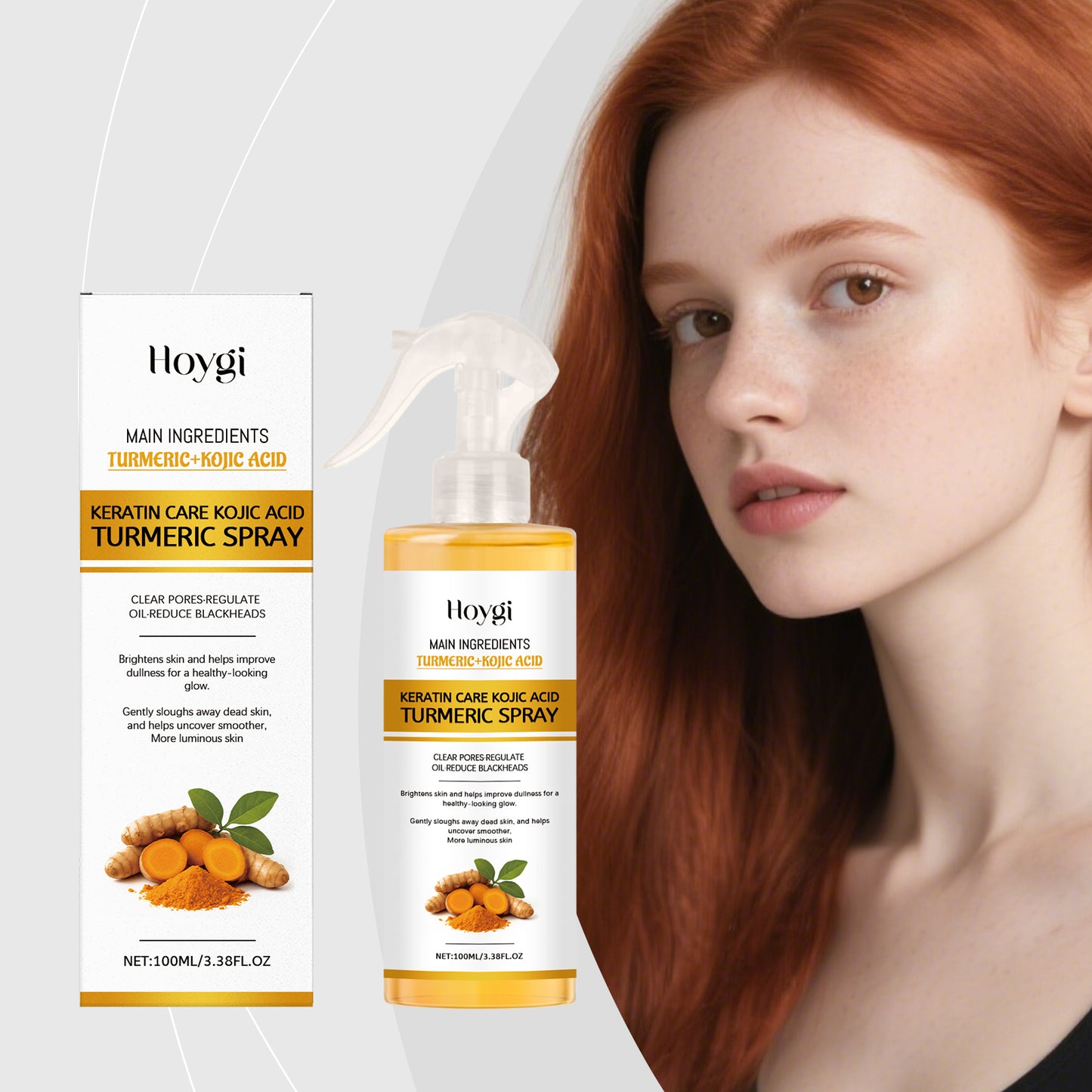 Kojic Acid Turmeric Exfoliating Face Spray - 100ml Brightening Skin Care