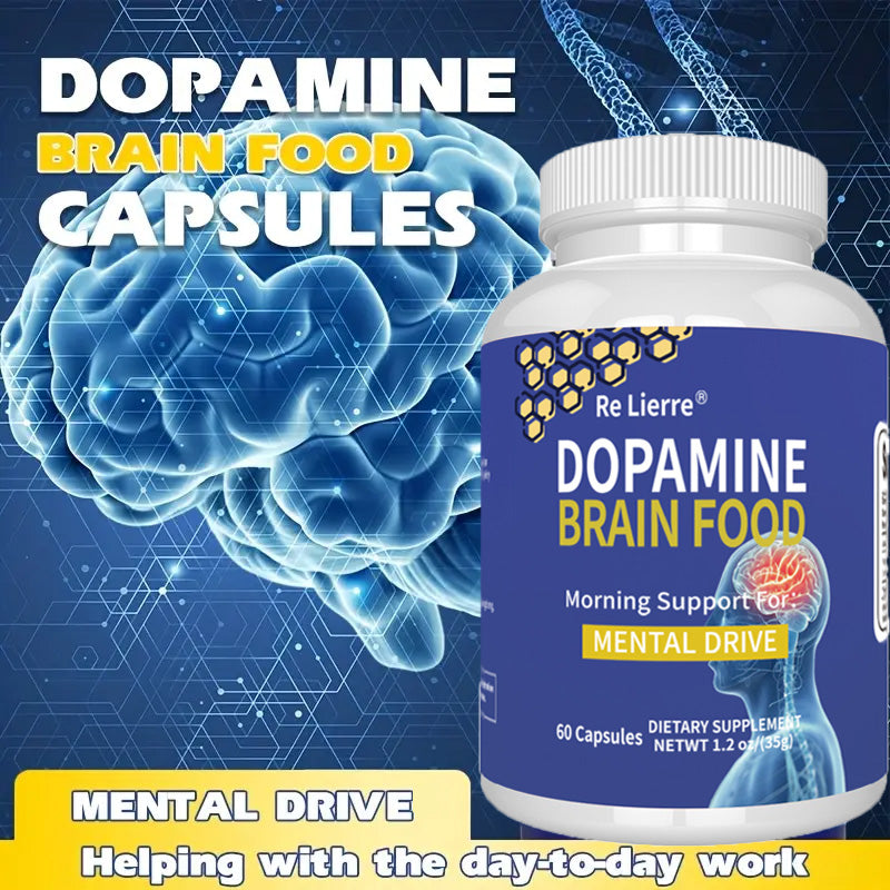 Dopamine Brain Support Supplement - 60 Capsules - Mental Focus & Clarity