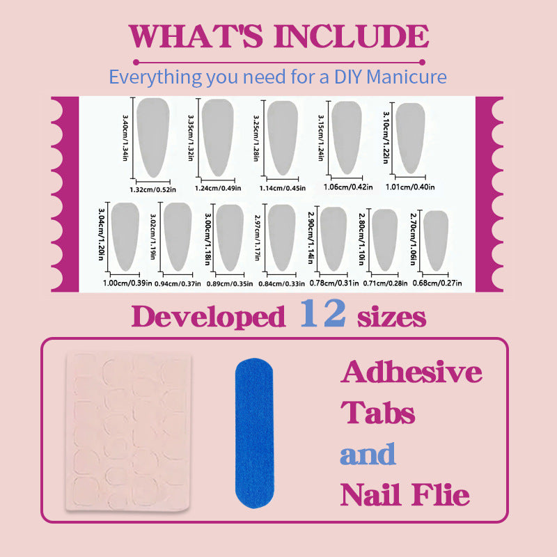 Wearable Nail Gel Patch Set for Long Stiletto Manicure - Nail Art & Tools