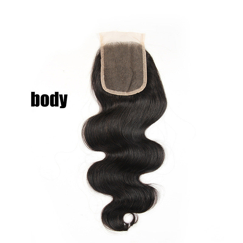 Human Hair Mesh Hair Block - Hand Woven Hair Piece for Styling & Hair Extensions