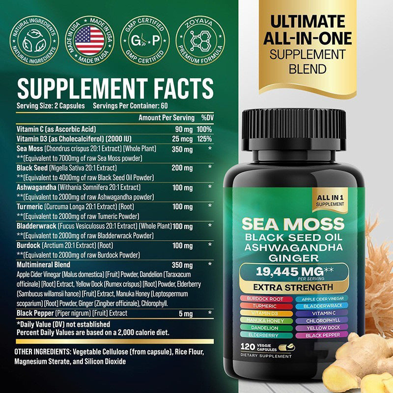 Sea Moss and Shilajit Capsules 60ct