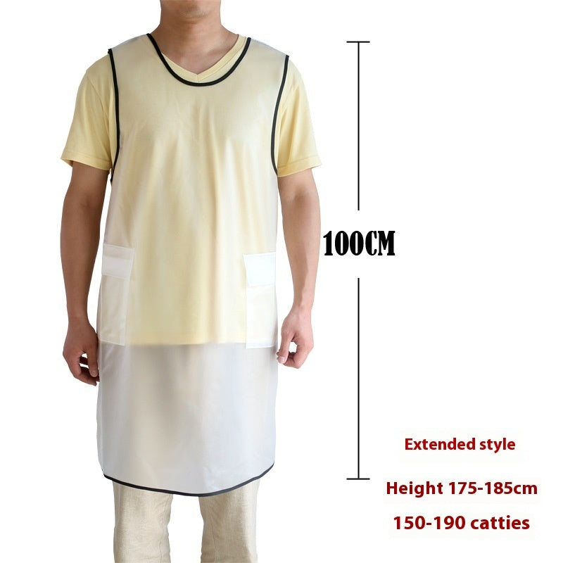 Waterproof Transparent Apron - No-Tie Kitchen Work Clothes, Eco-Friendly PVC