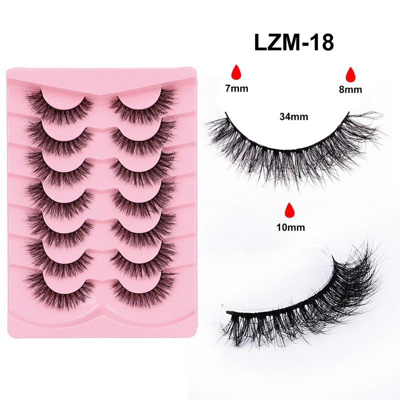 Dramatic 3D False Eyelashes for Voluminous, Fishtail, Tousled Look – Multiple Colors