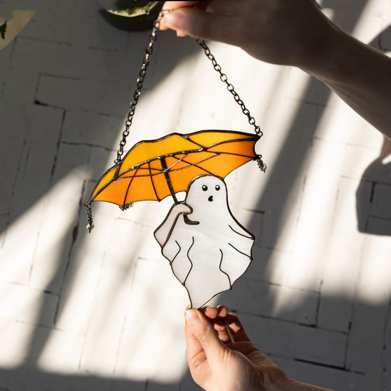 Halloween Ghost Umbrella Hanging Ornament - Spooky Holiday Decor