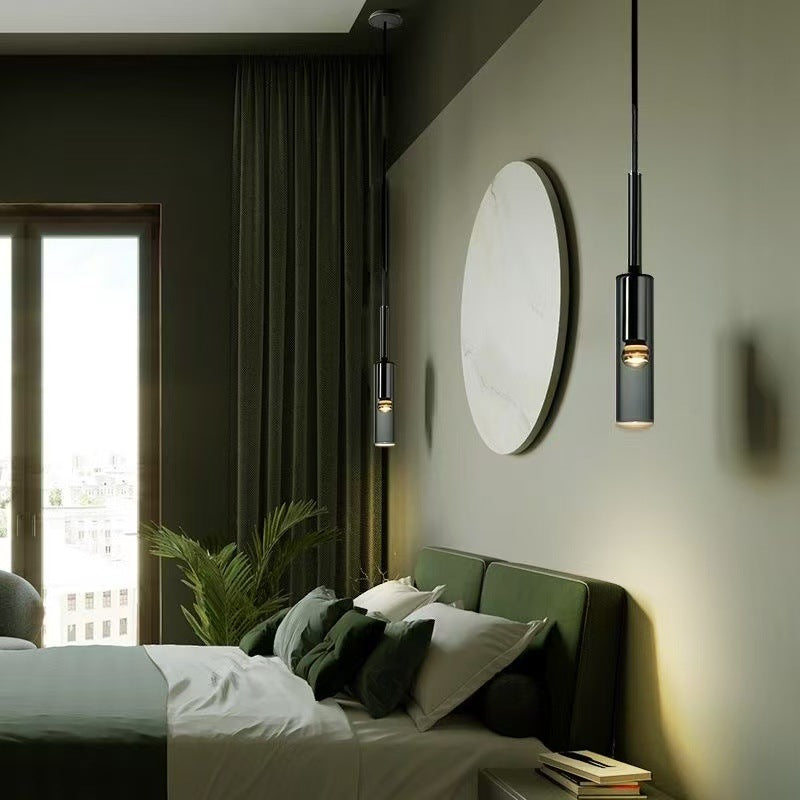 Postmodern All-Copper Bedside Pendant Lamp for Bedroom - Nordic Style