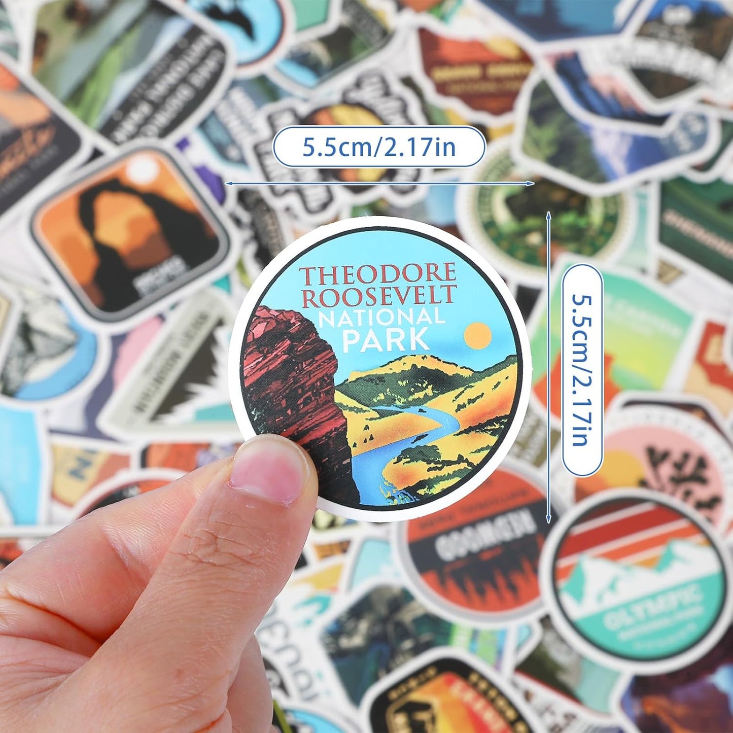 100 Pcs National Parks Sticker Set - Waterproof Vinyl Decals