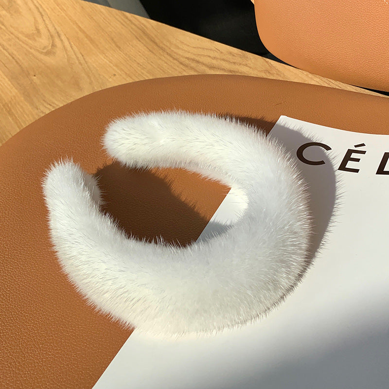 Plush Mink Hair Band - Soft & Fluffy Headband
