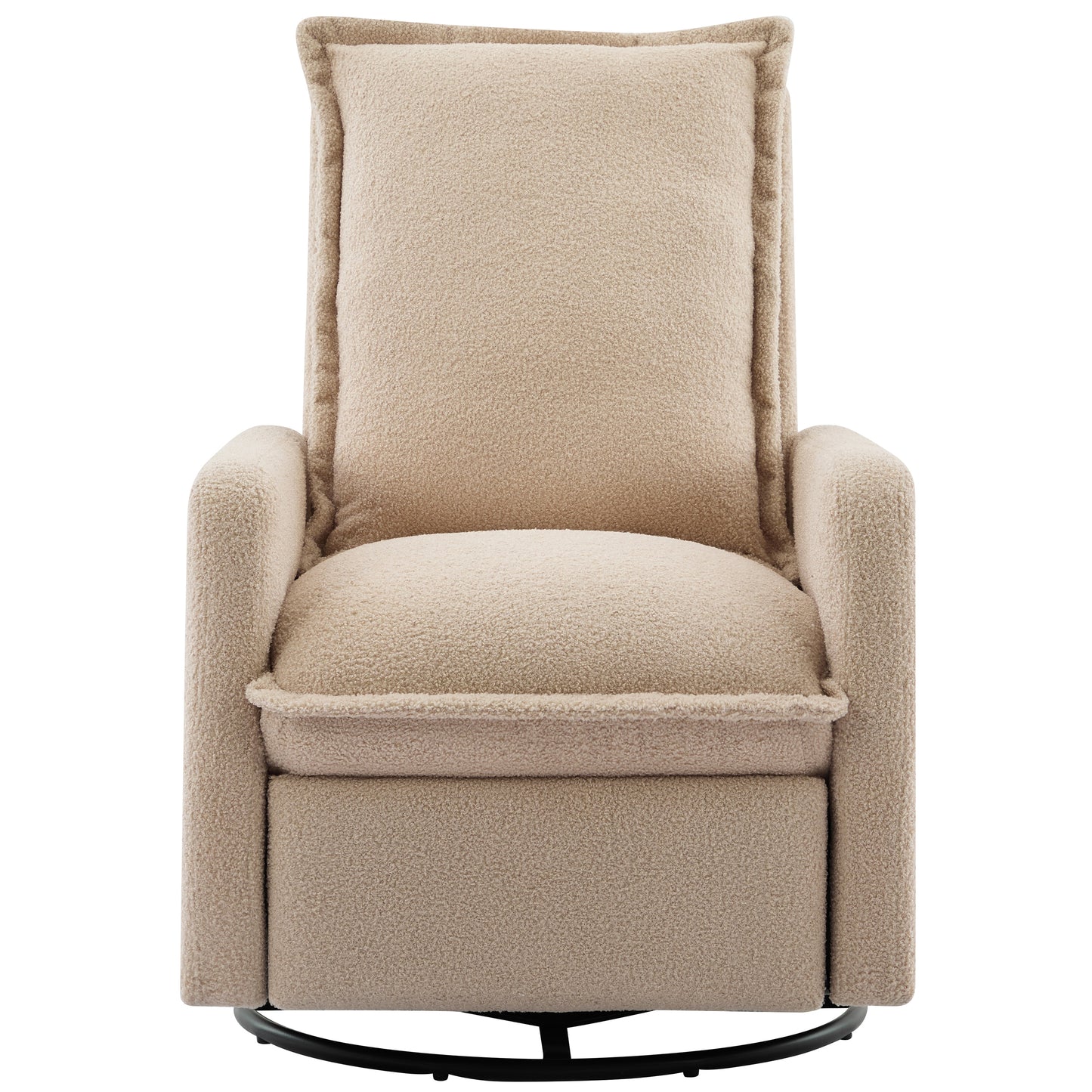 Swivel Rocker Recliner Chair - Teddy Fleece Oatmeal