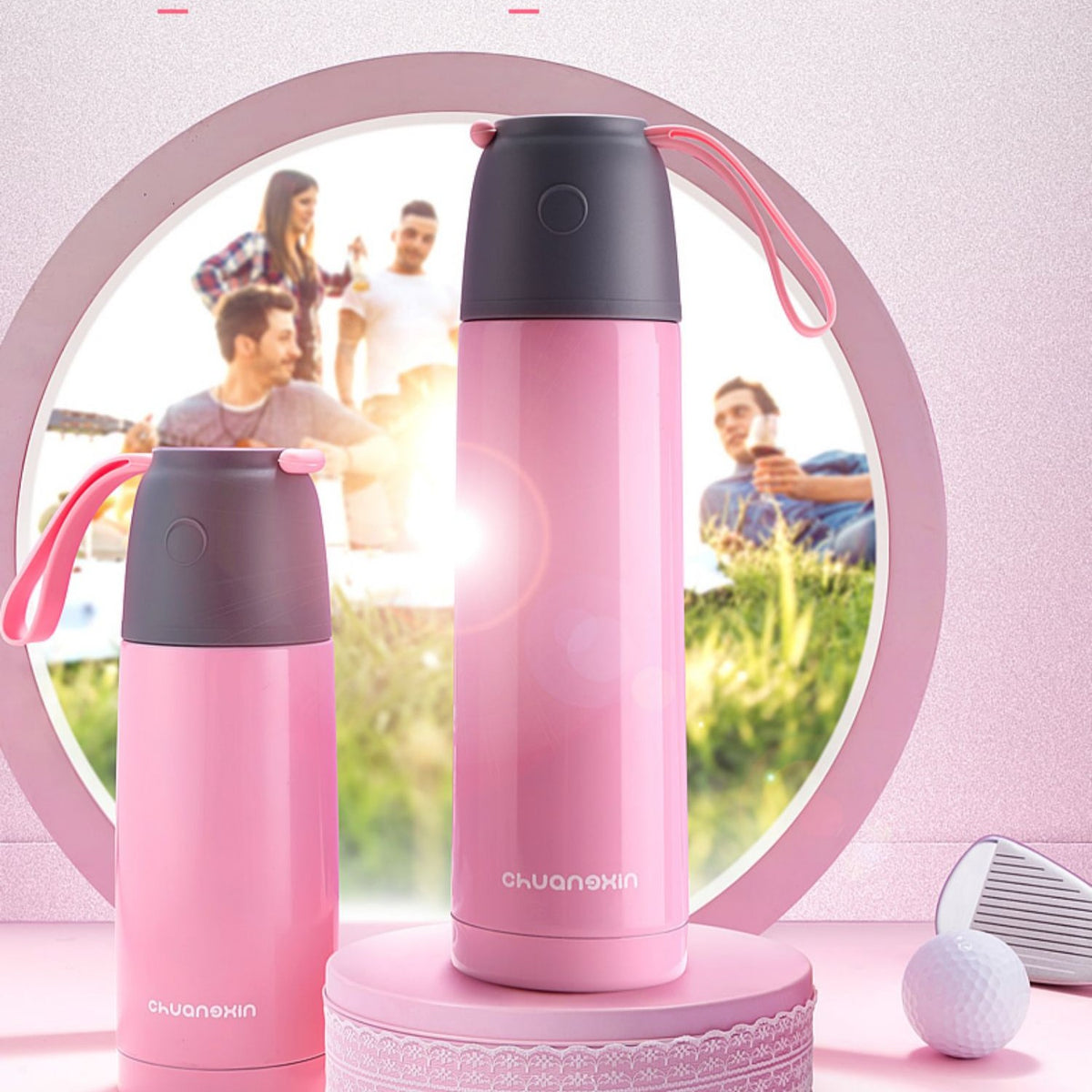 Insulated Stainless Steel Thermos Cup with Large Capacity - Multiple Colors