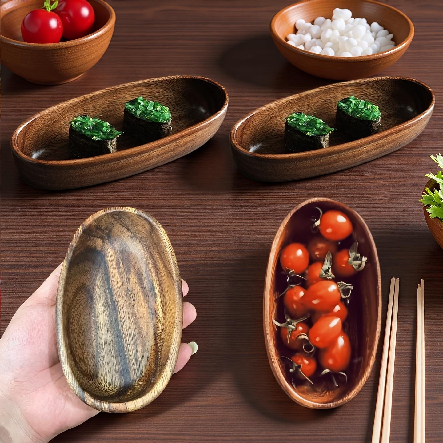 Four-piece Japanese Boat-shaped Sushi Platter, Stylish Handmade From