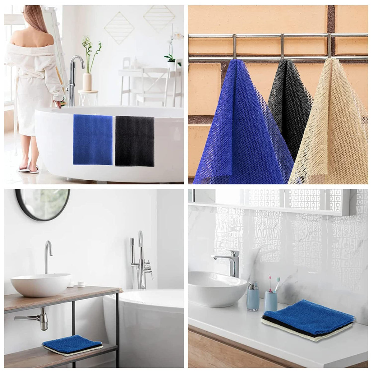 African Nylon Bath Towel - Decontamination Back Rub for Bathroom Use