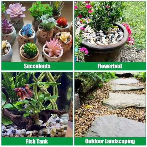 38lbs Polished River Rocks - 2-3 Inch Decorative Pebbles for Garden