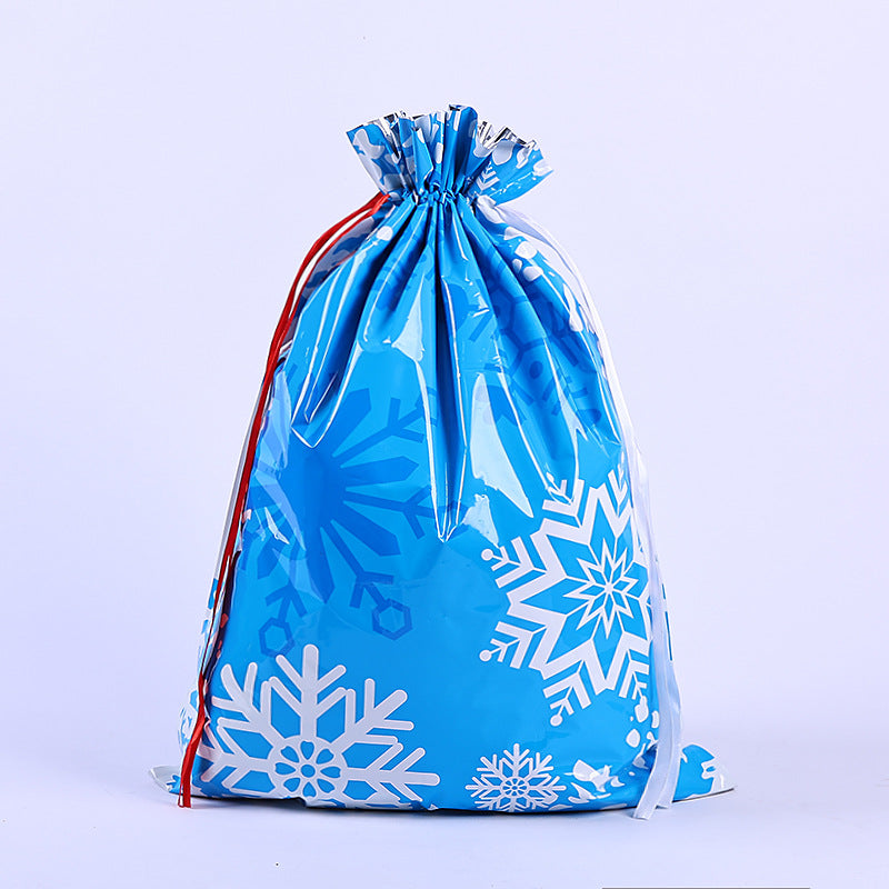 Festive Aluminum Foil Gift Bags for Christmas & New Year Party Packaging