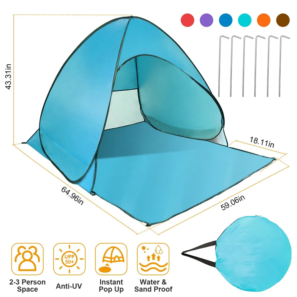 Pop Up Beach Tent Sun Shade Canopy - Waterproof & Anti-UV