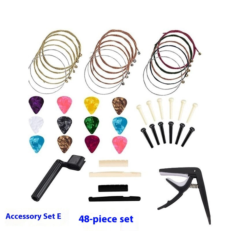 Guitar Accessory Set with Picks, String Nails & Pillow - Multiple Colors