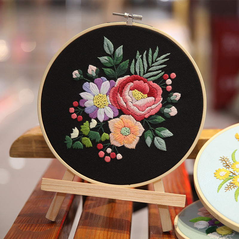 Beginner Cross-Stitch Embroidery Kit for DIY Arts and Crafts
