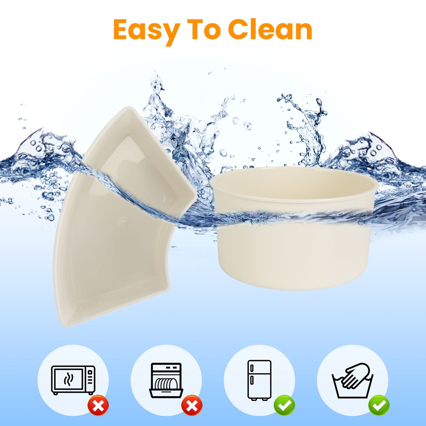 Divided Serving Tray with Lid & Handle - 360° Rotatable Snack Box