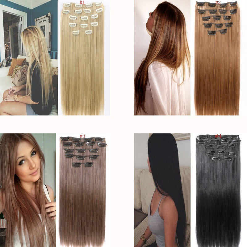 Clip-In Hair Extensions Set - Straight, Multiple Styles
