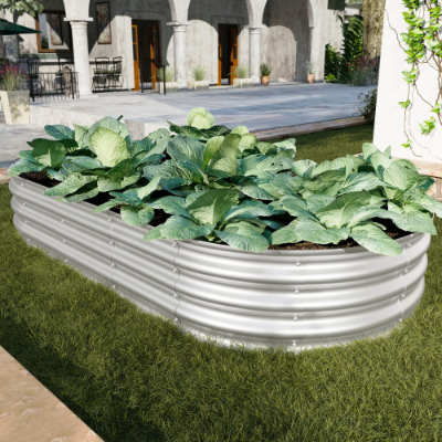 Galvanized Raised Garden Bed Kit 6x3ft - Outdoor Vegetable, Flower & Herb Planter, Rust-Resistant, Easy Assembly