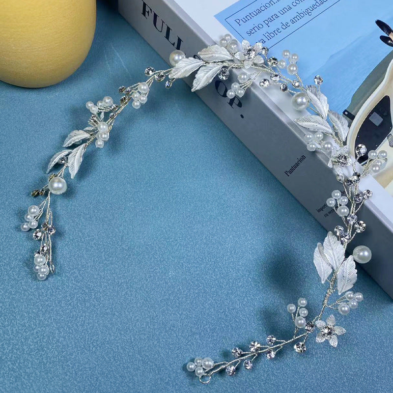 Pearl Hair Hoop - Silver
