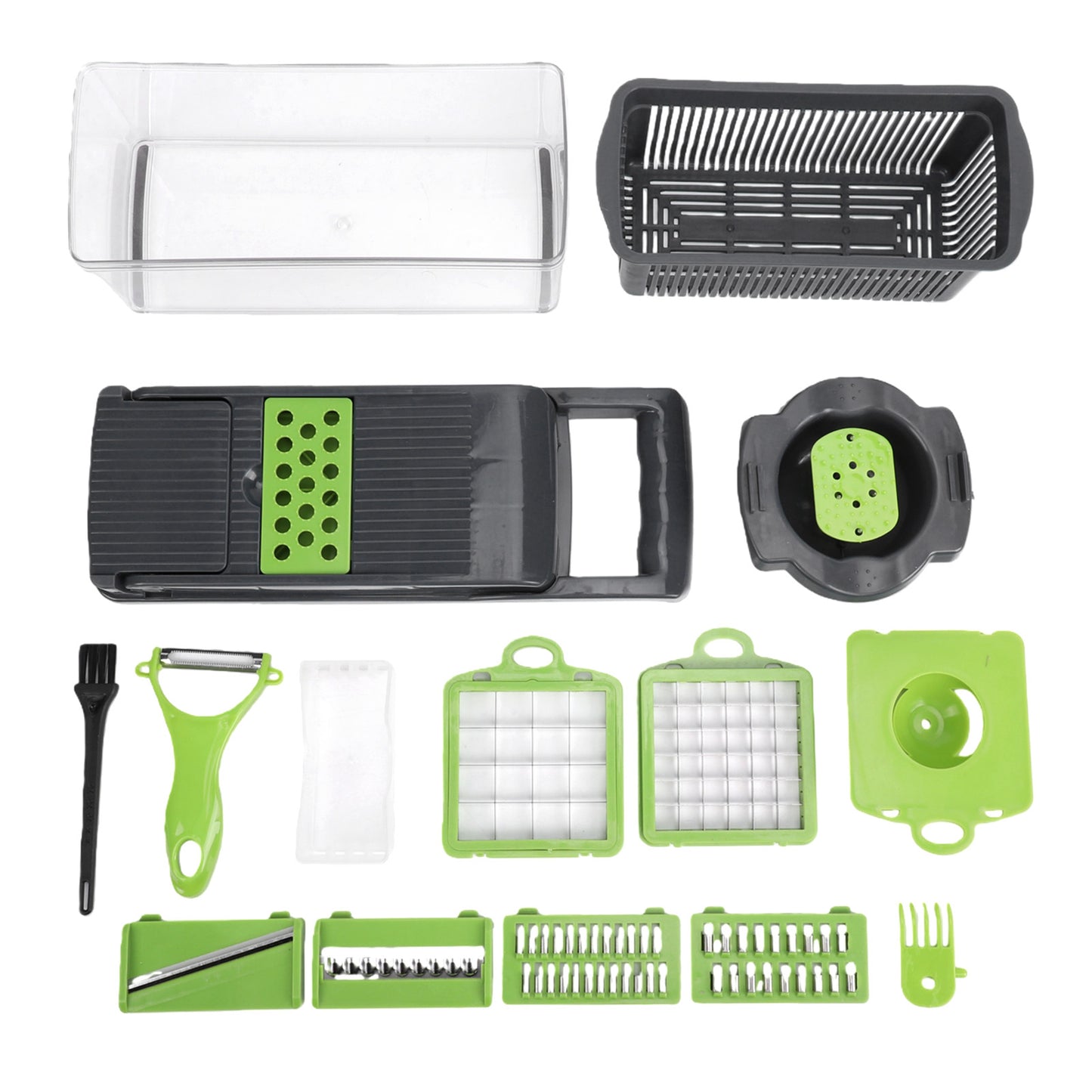 Manual Vegetable Chopper with 1.5L Container - Food Cutter