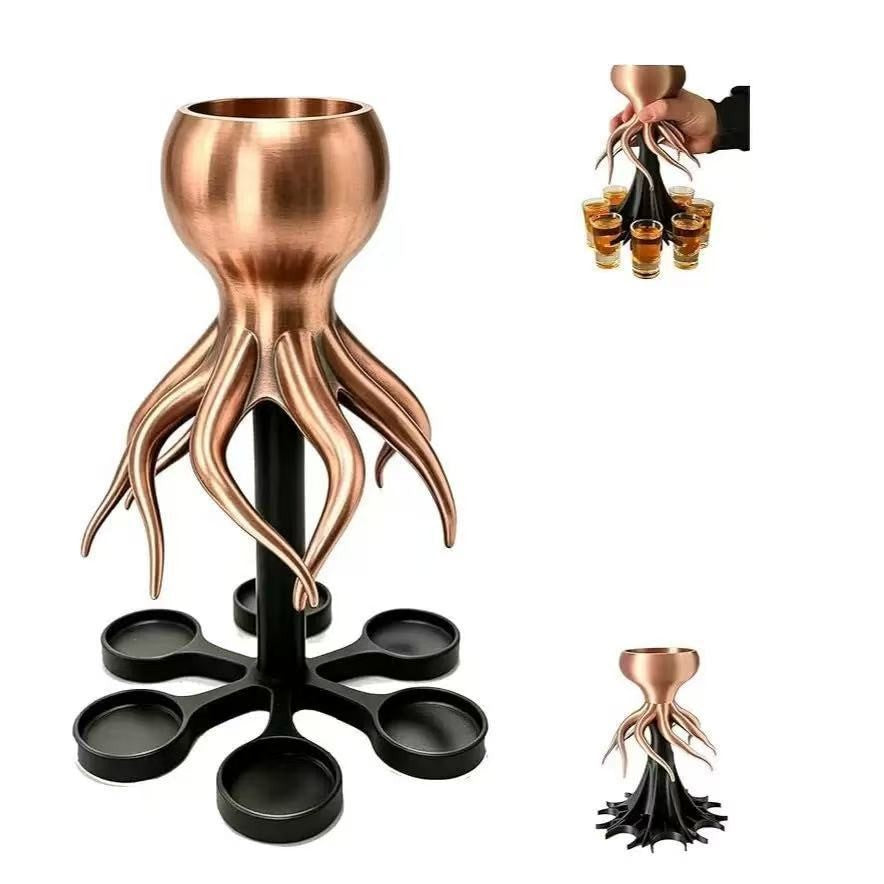 Octopus-Shaped Liquor Dispenser Bar Beverage Tap for Parties - Multi-Color