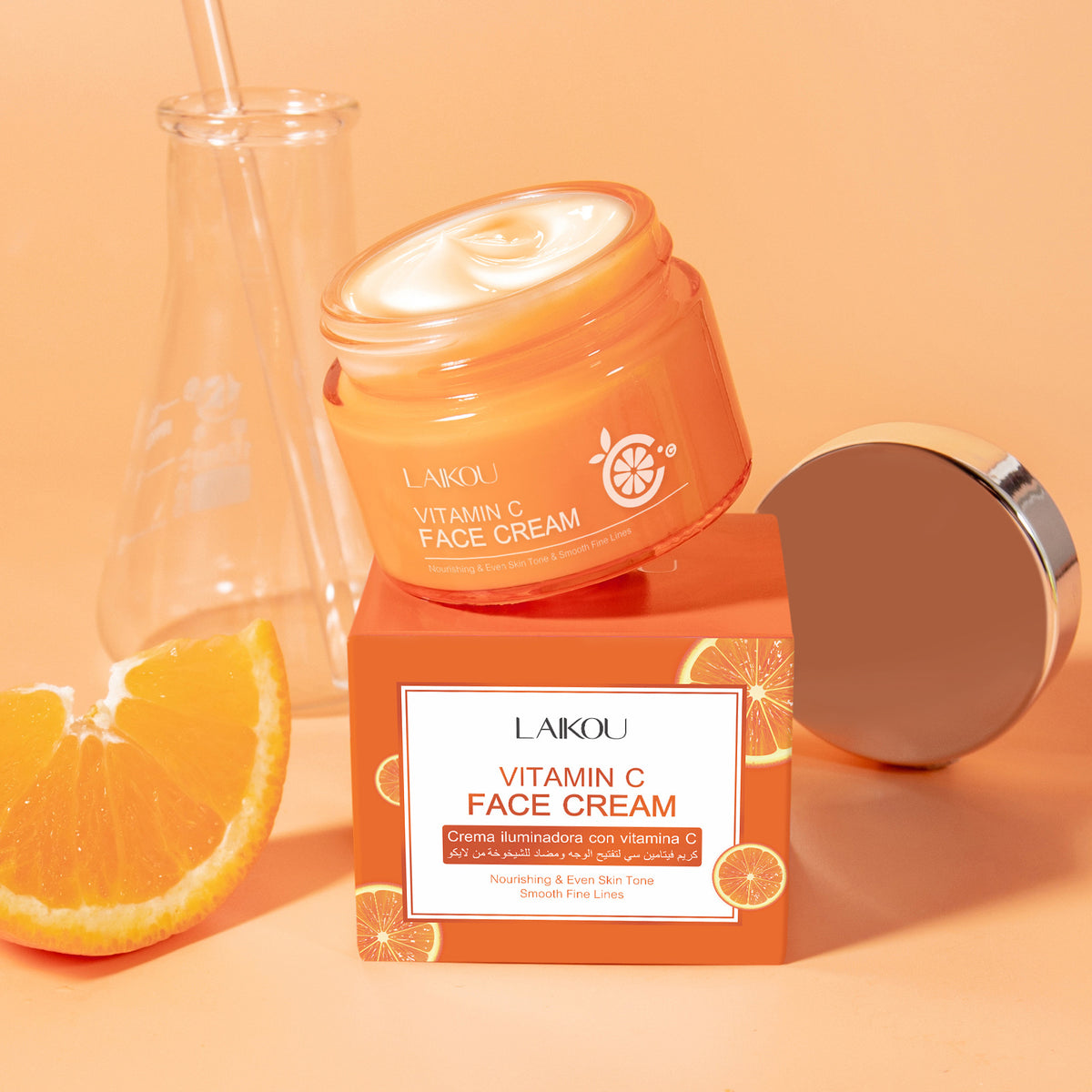 Vitamin C Face Cream Moisturizer for Skin Brightening - 50g Orange