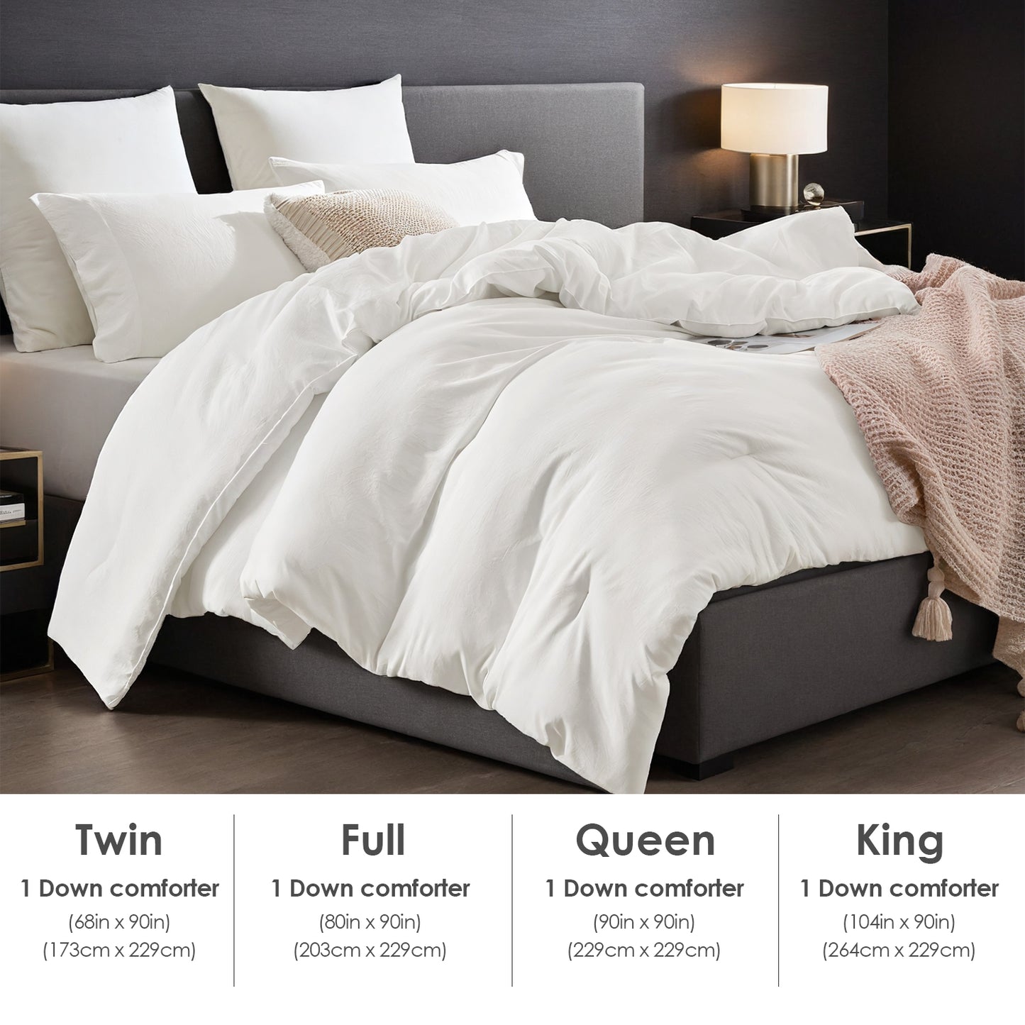 Oversized White Duvet Comforter - Premium Hotel Quality Bedding