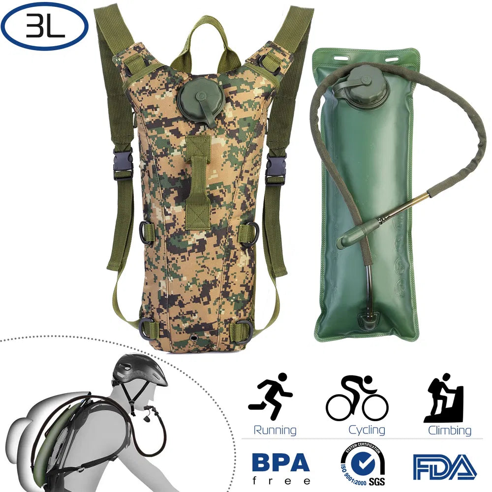 3L Tactical Hydration Pack with Adjustable Straps