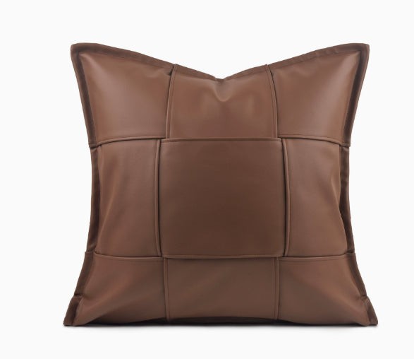 High-Quality Leather Lumbar & Throw Pillows - Modern Home Decor