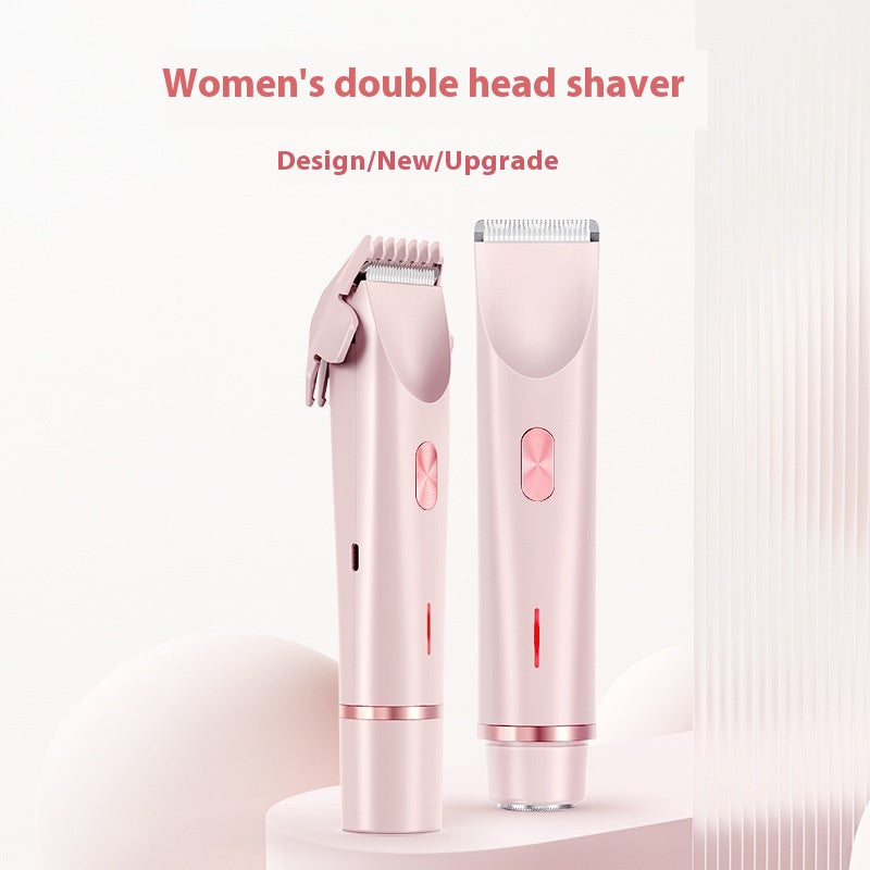 2 In 1 Hair Remover Women's Double Head Shaver Private Pubic Trimmer