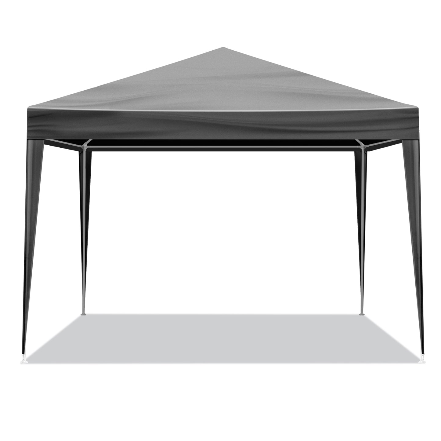 10x10ft Black Outdoor Party Tent with Sturdy Iron Frame