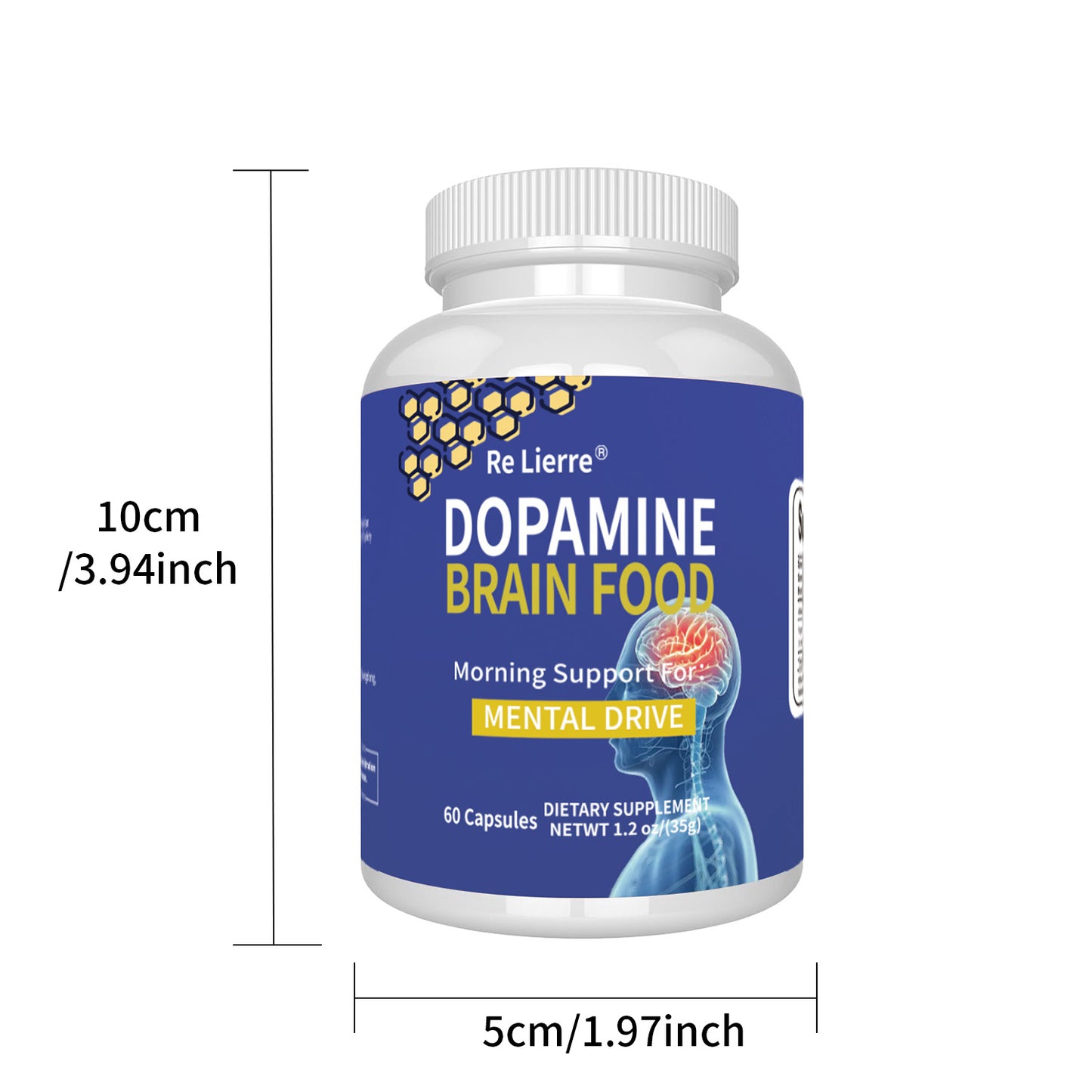 Dopamine Brain Support Supplement - 60 Capsules - Mental Focus & Clarity