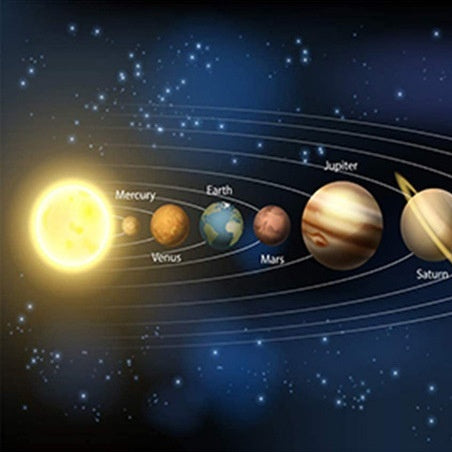Solar System Planet Wall Art Canvas Painting for Home & School Decor