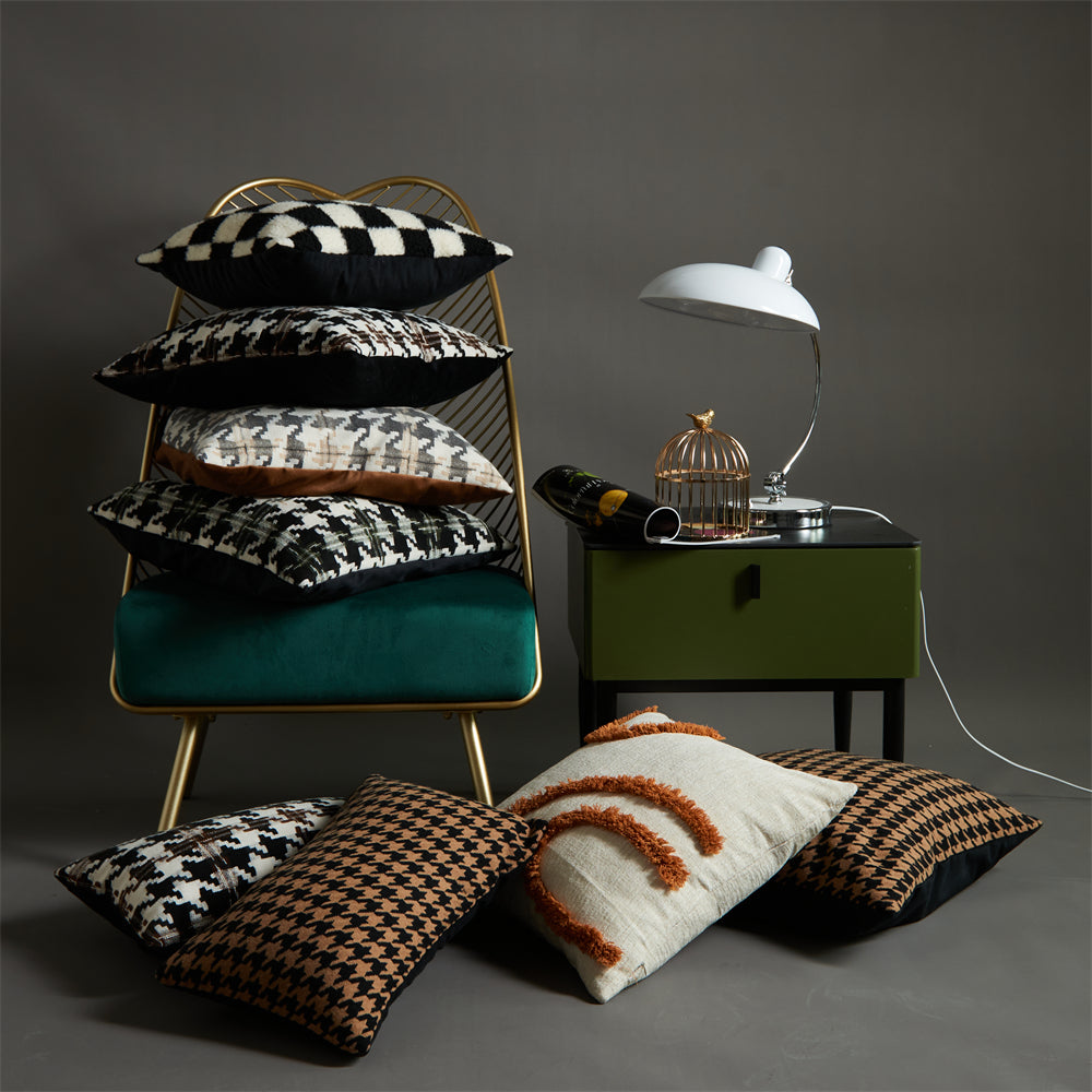Black and White Checkerboard Pillowcase - Soft, Washable Home Textile