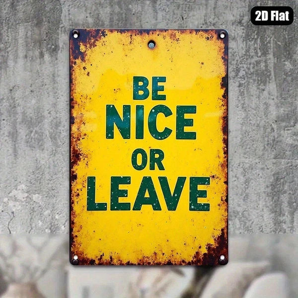 Metal Tin Wall Sign - 20 cm x 20 cm Decorative Art