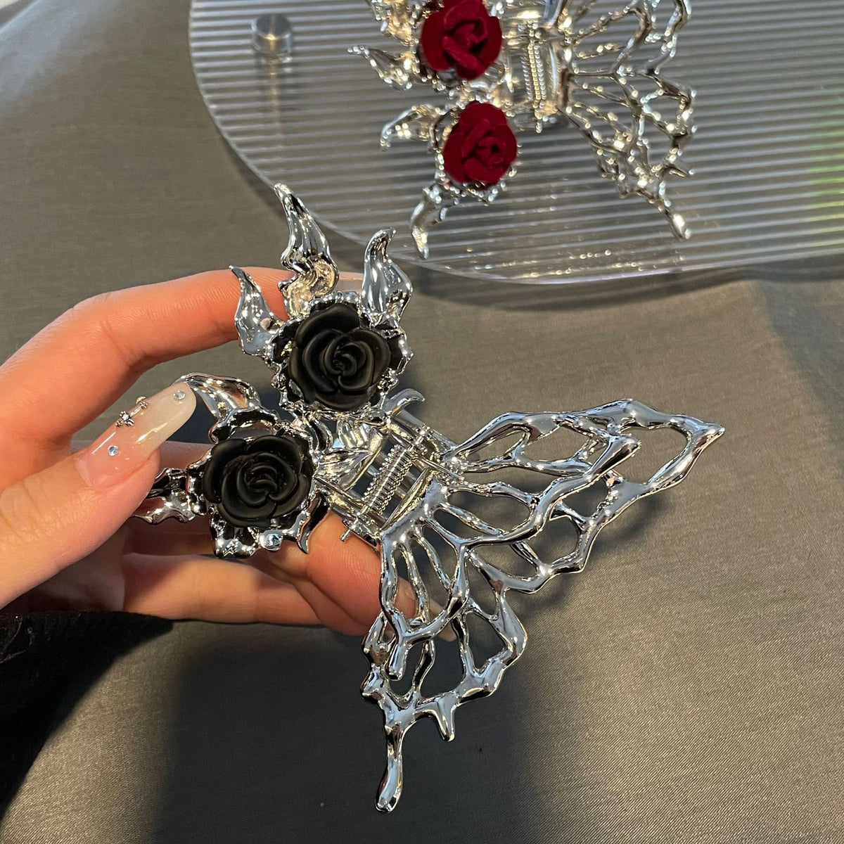 Women's Large Hair Grip Clip - Alloy