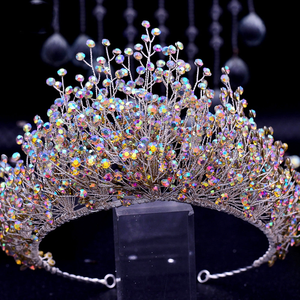 Bridal Wedding Tiara Crown Headpiece with Crystals for Bridal Hair Accessories