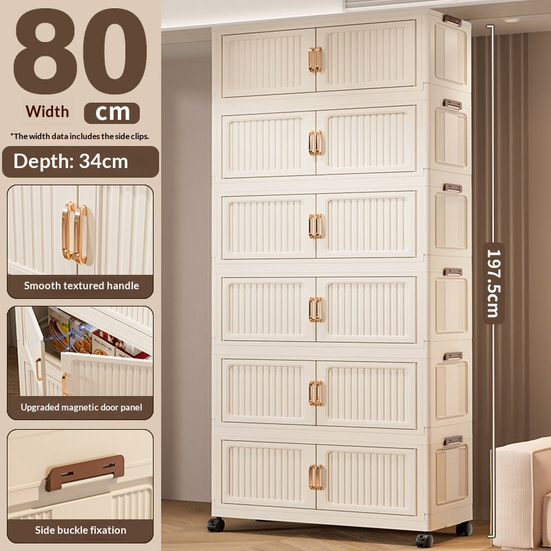 Multi-Tier Plastic Storage Cabinet with Drawers - Closet, Kitchen, Home Organization