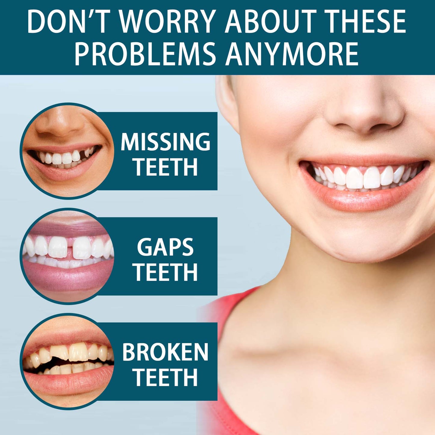 Adjustable Snap-On Resin Dentures for Instant Smile Modification