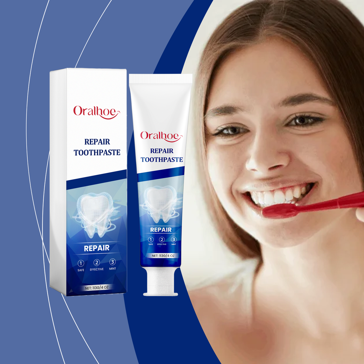 Probiotic Toothpaste with Mint - Fresh Breath & Whitening, 113g