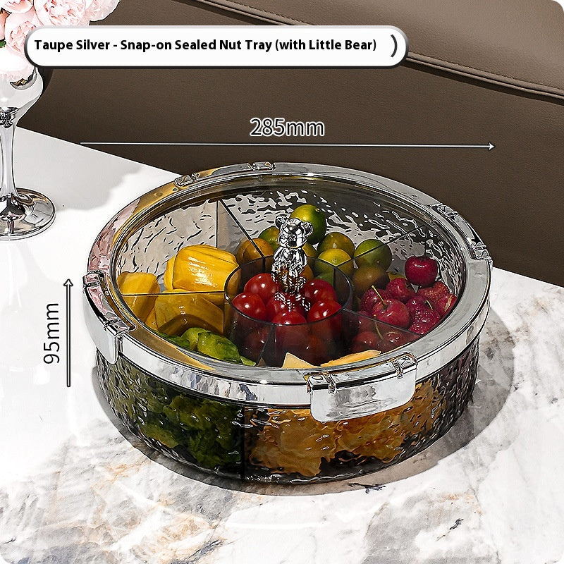 Sealed Dried Fruit Storage Tray Candy Box Cover - Multiple Colors